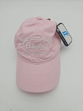 Peterbilt Pink and White  Snapback Adjustable Truckers Hat Cap Fortworth Texas